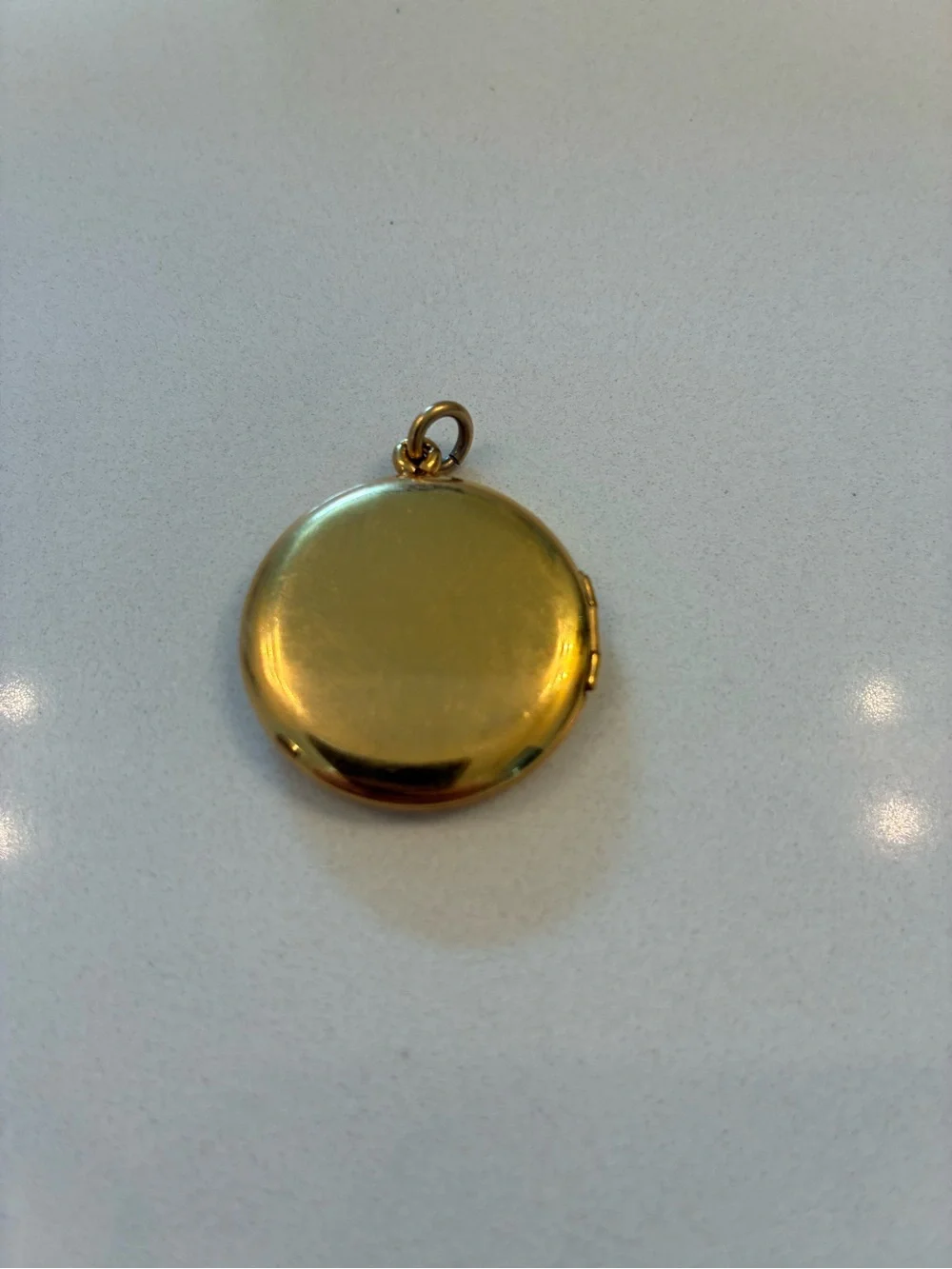 Vintage Gold filled  Floral Photo Locket Pendant WEHGF.